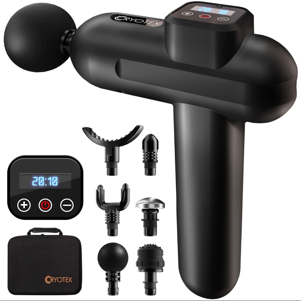 Cryotex Massage Gun – Back & Neck Deep Tissue Handheld Percussion Massager